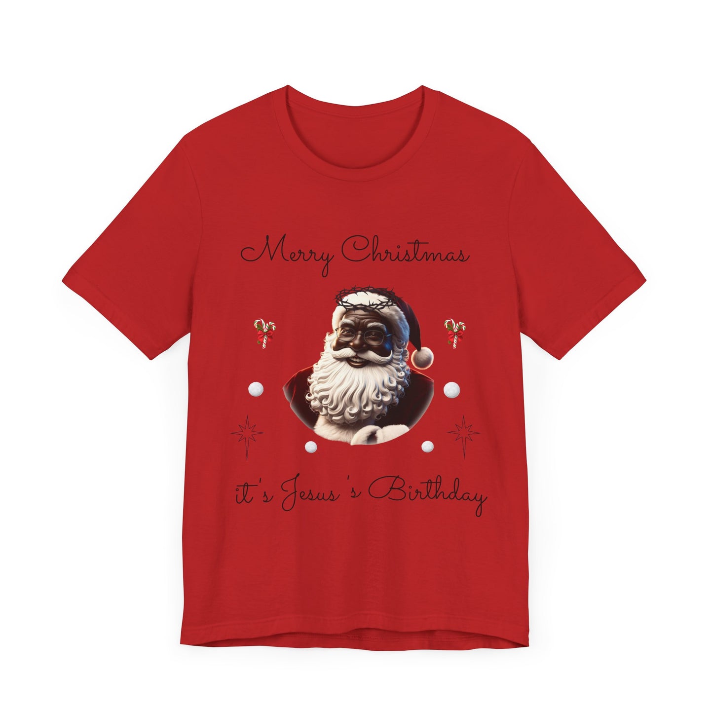 Black Santa/Jesus Christmas Tee