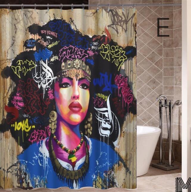 Art Design Modern Shower Curtain for Bathroom Decor