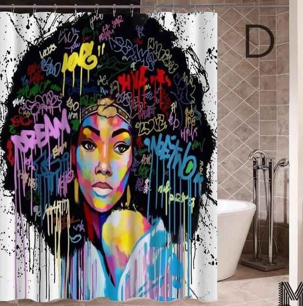 Art Design Modern Shower Curtain for Bathroom Decor