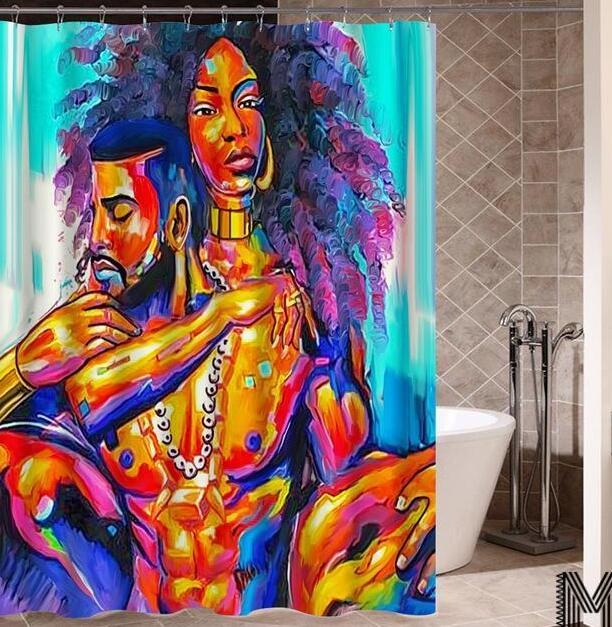 Art Design Modern Shower Curtain for Bathroom Decor