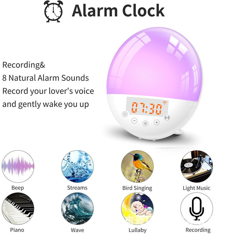 Voice Control Wake-up Light Alarm Clock