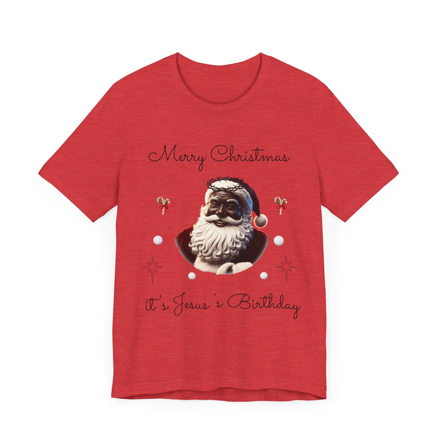 Black Santa/Jesus Christmas Tee