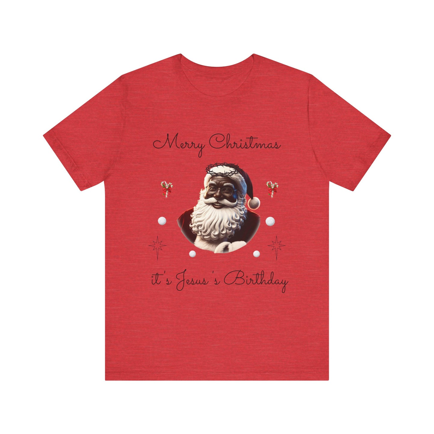 Black Santa/Jesus Christmas Tee