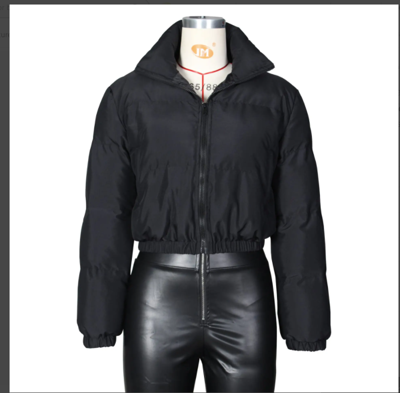 Trendy Fitted Bubble Jacket